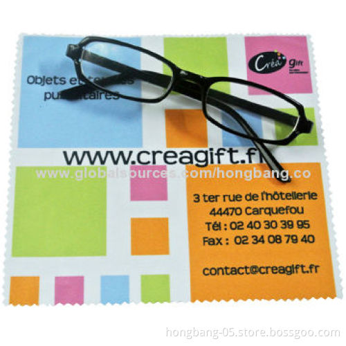 Microfiber Glasses Cloth, Reusable and Washable with EN71, SGS, MSDS Marks